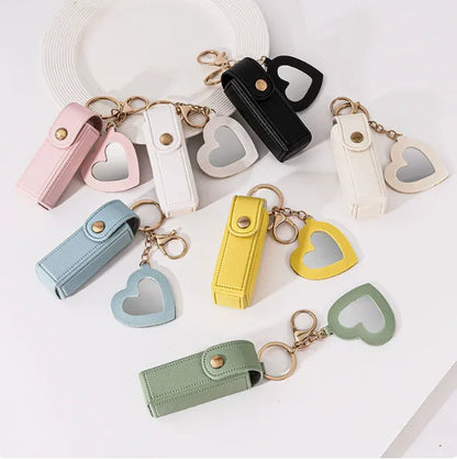 1+1 Free Birkin Inspired Mini Hand Bag - Mini Leather Lipstick Bag Charm Keychain