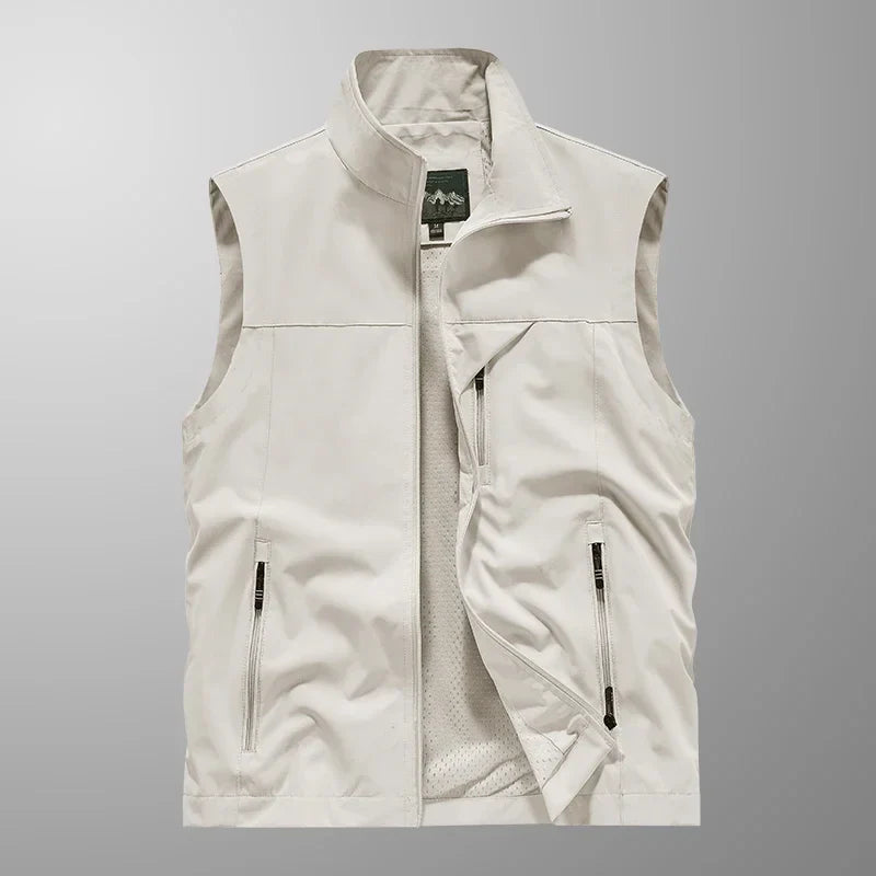 Waterproof Versatile Mens Vest - Sleeveless Polyester