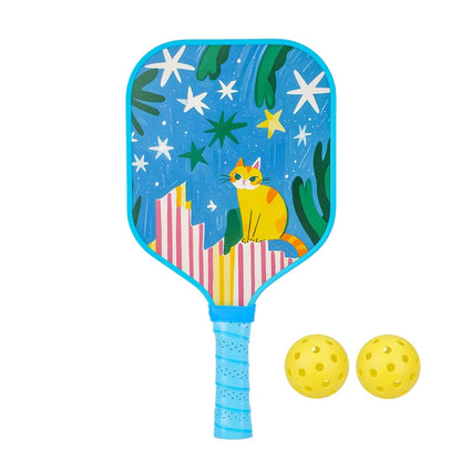 Variant image for Lightweight Kids Pickleball Paddles Set with Small Grip, Honeycomb Core, Fiberglass, Ages 6-12, Includes 2 Paddles and 2 Balls-10