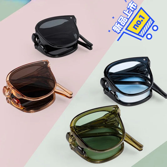Occhiali da sole pieghevoli portatili protezione solare blocco UV accessorio moda da viaggio estate 2026