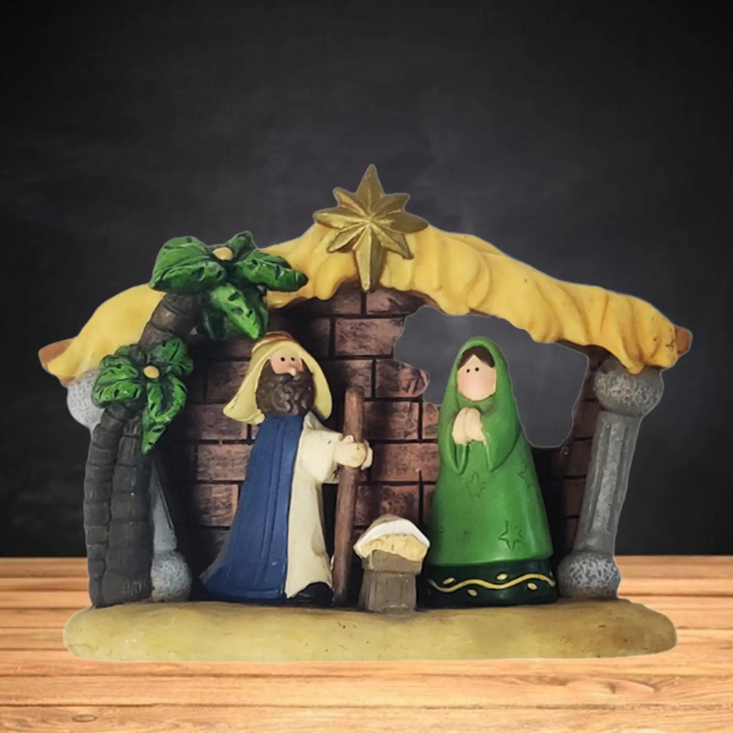 Nativity Scene Resin Figurine Holy Family Christmas Ornament For Desk Or Shelf Holiday Decor 2025 Gift