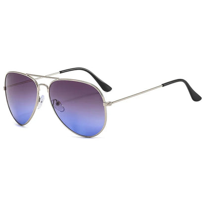 2025 Double Bridge Aviation Sunglasses - Alloy Frame, Ocean Gradient Lens, Unisex Eyewear