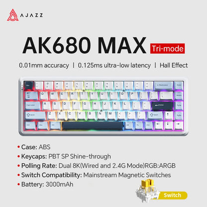 Teclado Mecánico Sixty Mini Inalámbrico ARGB Magnético Hall