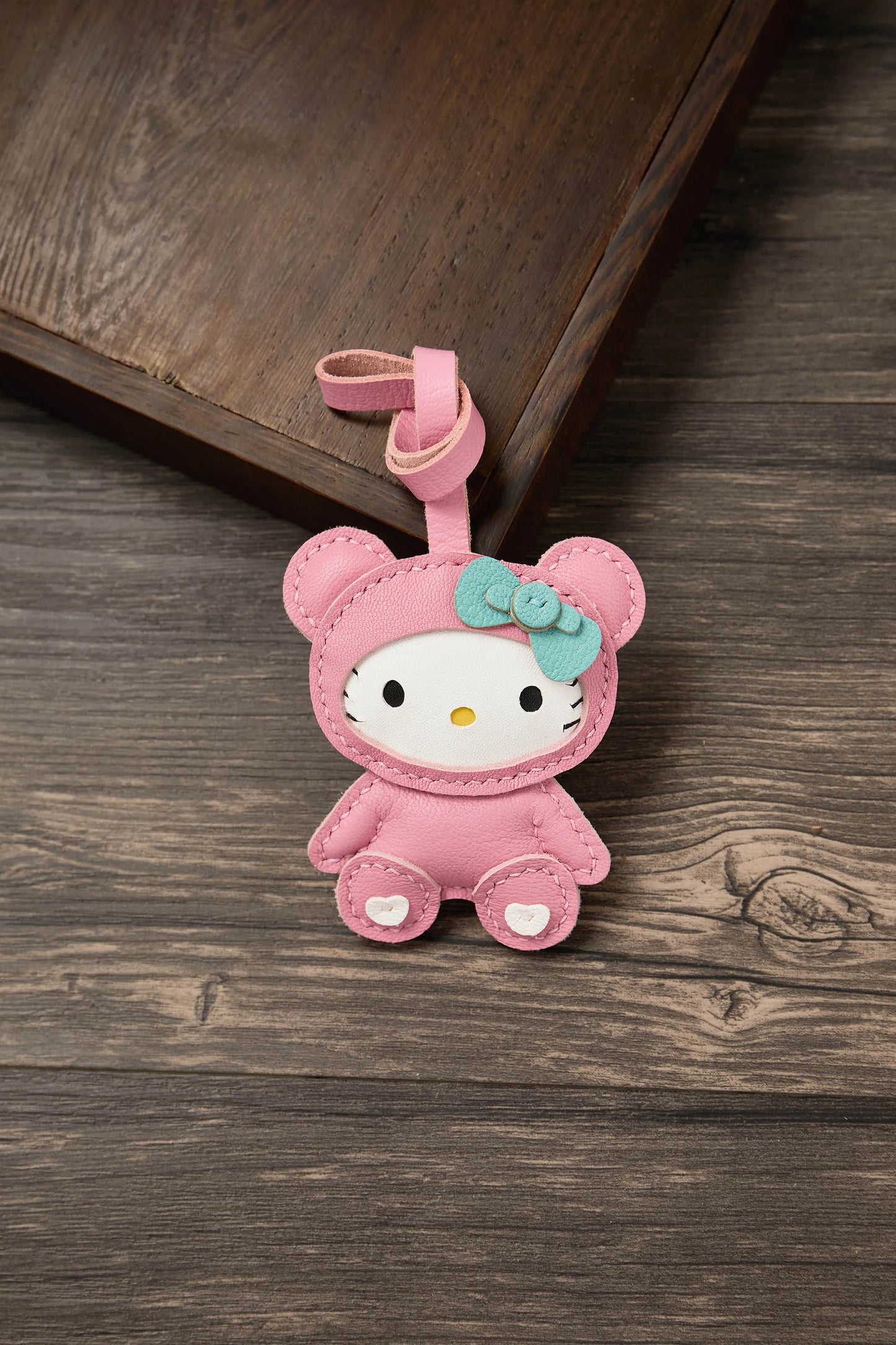 Porte-clés porte-bonheur en cuir sans visage noir confortable mignon cadeau