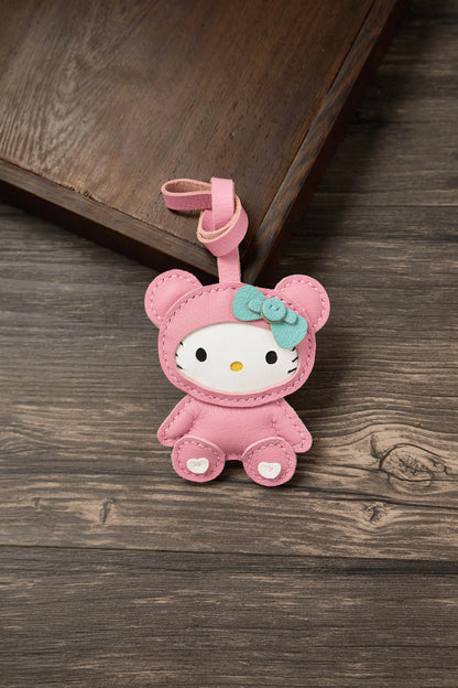 Porte-clés porte-bonheur en cuir sans visage noir confortable mignon cadeau