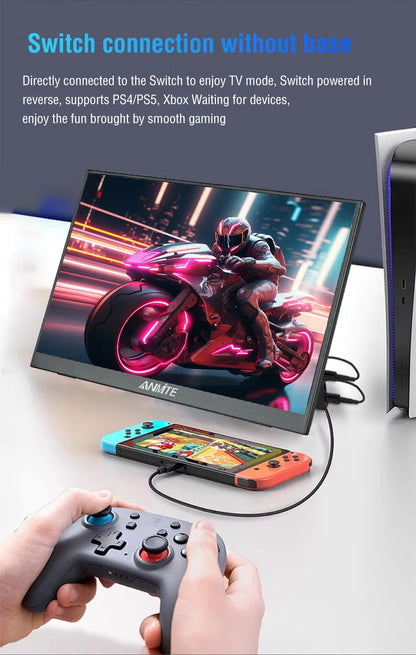 Bærbar 15,6 tommers berøringsskjerm 1080p HDR-spilling på farten