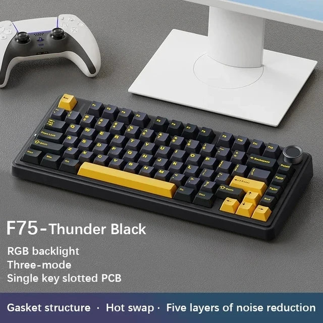 Teclado mecánico para juegos compacto AULA F75 al 75% RGB