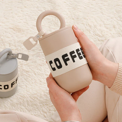 Koffiereisbeker 304 roestvrij staal 460ml geïsoleerde tumbler draagbaar met handvat modieus schattig herfst 2025