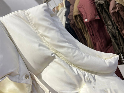 Warm Women’s Down Vest - Cropped Boxy, PU, Winter Layering