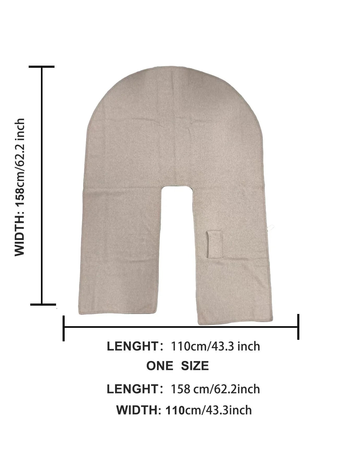 Warm Womens Poncho - Draped Cape Knot, Cashmere Pashmina