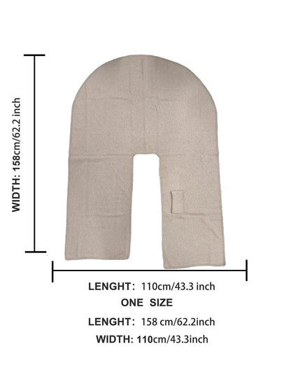 Warm Womens Poncho - Draped Cape Knot, Cashmere Pashmina