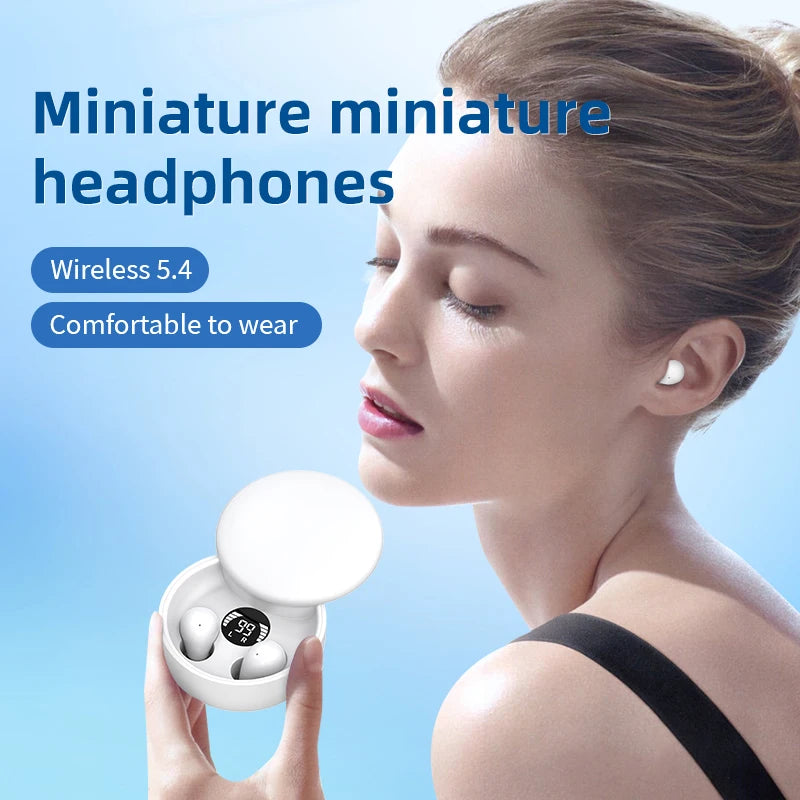 Auricolari wireless design compatto in ear Bluetooth 5 lunga durata batteria per sonno e sport regalo ritorno a scuola 2026
