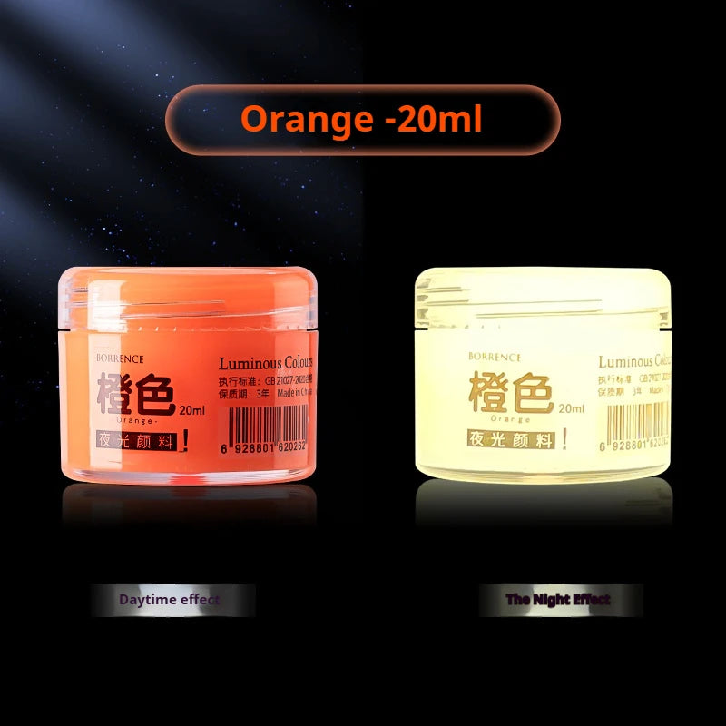 Glow in the dark pigment – lysende fluorescerende akrylmalesæt til DIY-graffiti, tasker og sko – TikTok viral 2026