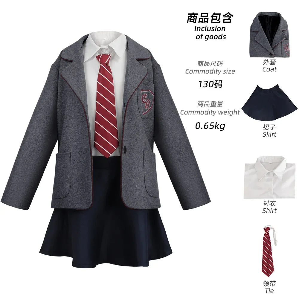 Cosplaykostuumset voor kinderen, meisjes, vrouwen en volwassenen: schooluniform uit Matilda the Musical Halloween 2026