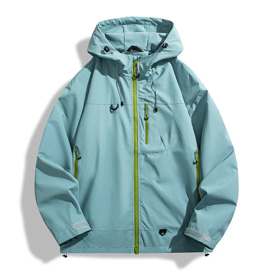 Waterproof Unisex Windbreaker - Hooded Single-Layer, Hiking