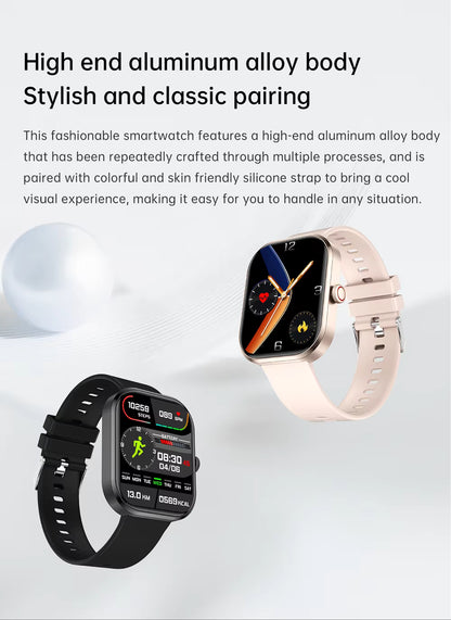 2025 Health Smartwatch BP+ECG+HRV+BG Monitor with SpO2, Heart Rate, Sleep & Fitness Tracking