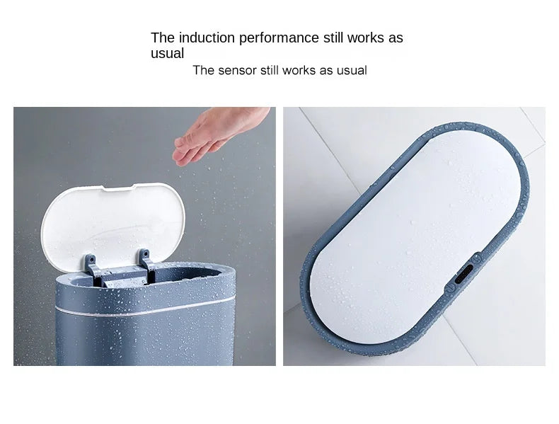 Sensor Trash Can Touchless 8L Kitchen Bathroom Bin Compact
