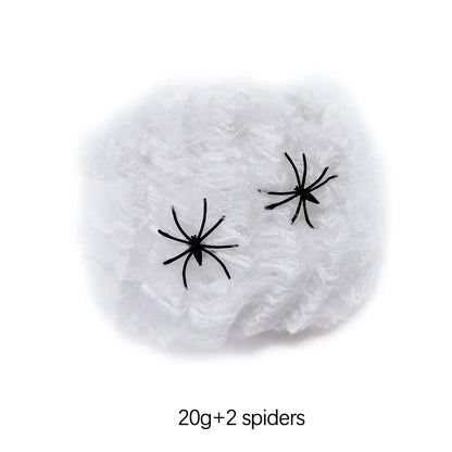 Halloween Spider Web with Spiders - Haunted House Outdoor/Indoor Decor