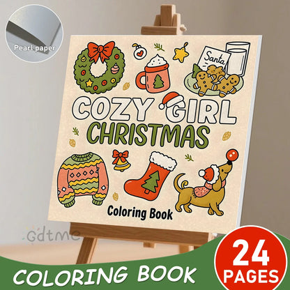 Coloring Book For Adults Cozy Christmas Theme Easy Relaxing Holiday Coloring Pages Gift Idea 2025
