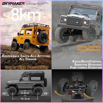 RC Car Rock Crawler RTR 2.4G 4WD Defender Style Offroad Toy Back To School 2025 Gift
