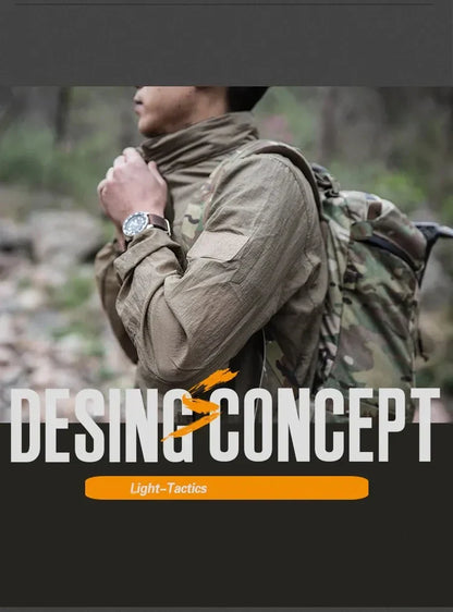 Chaqueta ligera para hombre - Cremallera táctica, poliéster, verano