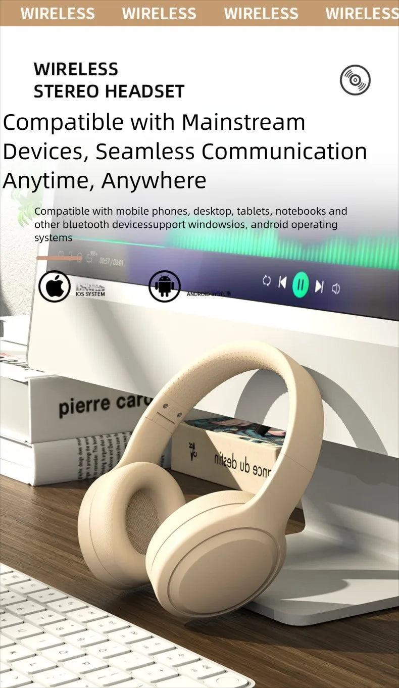 Wireless Bluetooth Headphones Over Ear Noise Cancelling