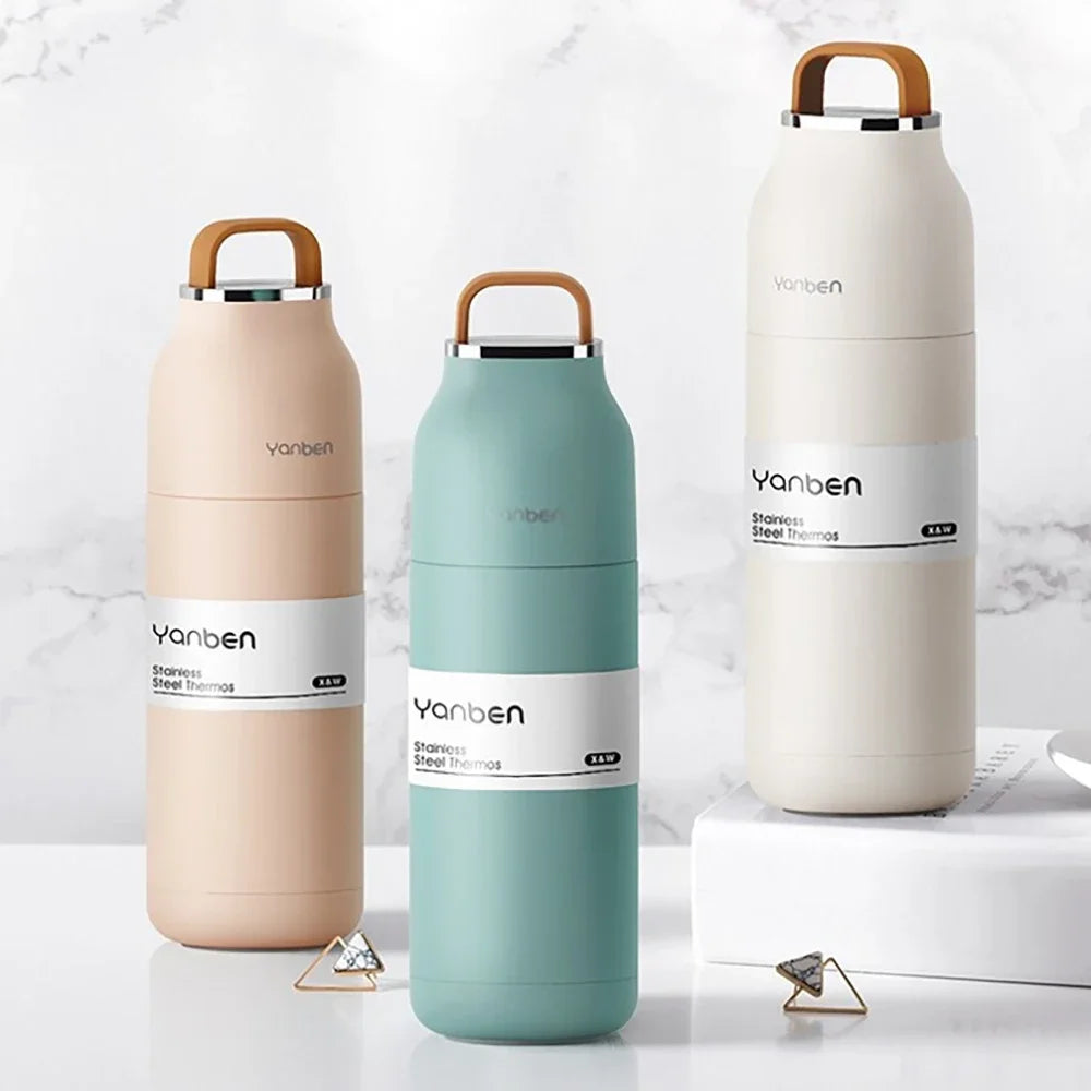 Reise-Wasserflasche 350ml 304 Edelstahl Vakuum-Thermoskanne Fall 2025 Isoliert Auslaufsicher Für Unterwegs
