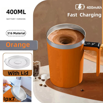 Self Stirring Mug 380ML Stainless Steel Interior USB Rechargeable Electric Coffee Cup Back To Work 2025 IP67 Waterproof