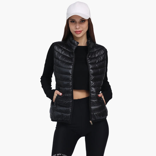 Lightweight Versatile Women's Puffer Vest - Sleeveless