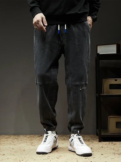 Lightweight Men’s Jogger Jeans - Baggy Tapered Cotton Blend