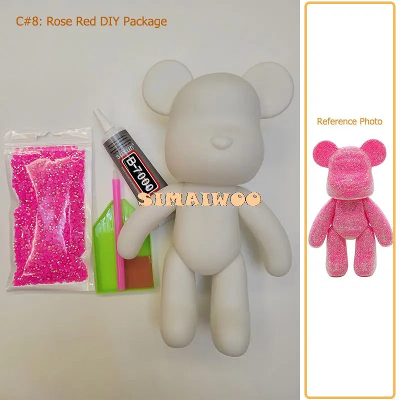 Diamantmalerei Set 5D Vollbohrung Kristall Bär Puppe Weihnachten 2025 DIY Strass Mosaik Funkelnde Wohnkultur Geschenk