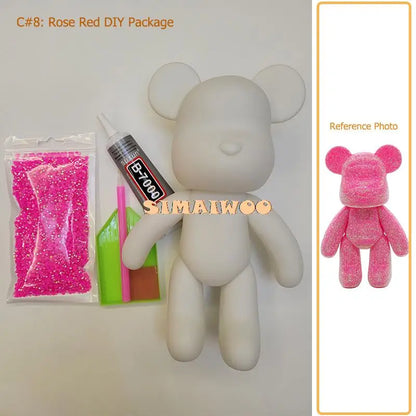 Diamantmalerei Set 5D Vollbohrung Kristall Bär Puppe Weihnachten 2025 DIY Strass Mosaik Funkelnde Wohnkultur Geschenk