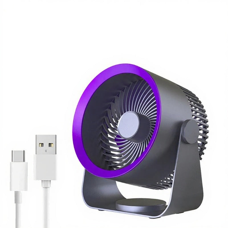 Ventilatore portatile a batteria da scrivania, circolatore d'aria silenzioso per l'estate