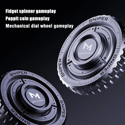 EDC Metall 3in1 Drückkarte Spinner Münze Stressabbaugerät