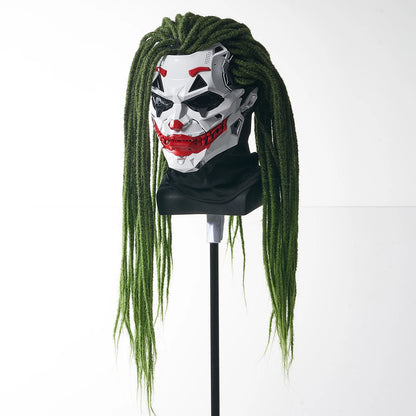 Cyberpunk Braids 2D PVC Resin Full-Face Cosplay Mask Halloween Anime Role-Play Prop 2026