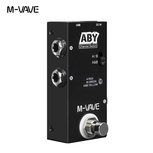 M-VAVE ABY Line Selector Pedal – True Bypass AB Box Mini Guitar Bass Channel Switch 2026