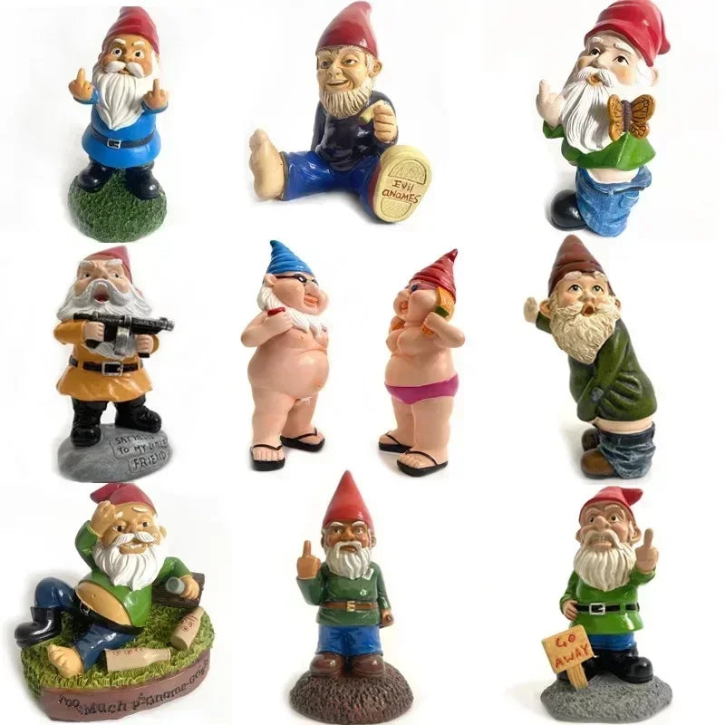 Ornamenti Natalizi Statue Nani da Giardino Gnomi Cartone Animato Set da 1 a 2 Pezzi Idea Regalo Decorazione Festiva 2026
