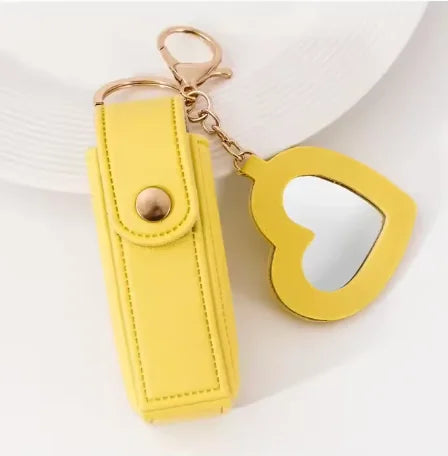 1+1 Free Birkin Inspired Mini Hand Bag - Mini Leather Lipstick Bag Charm Keychain