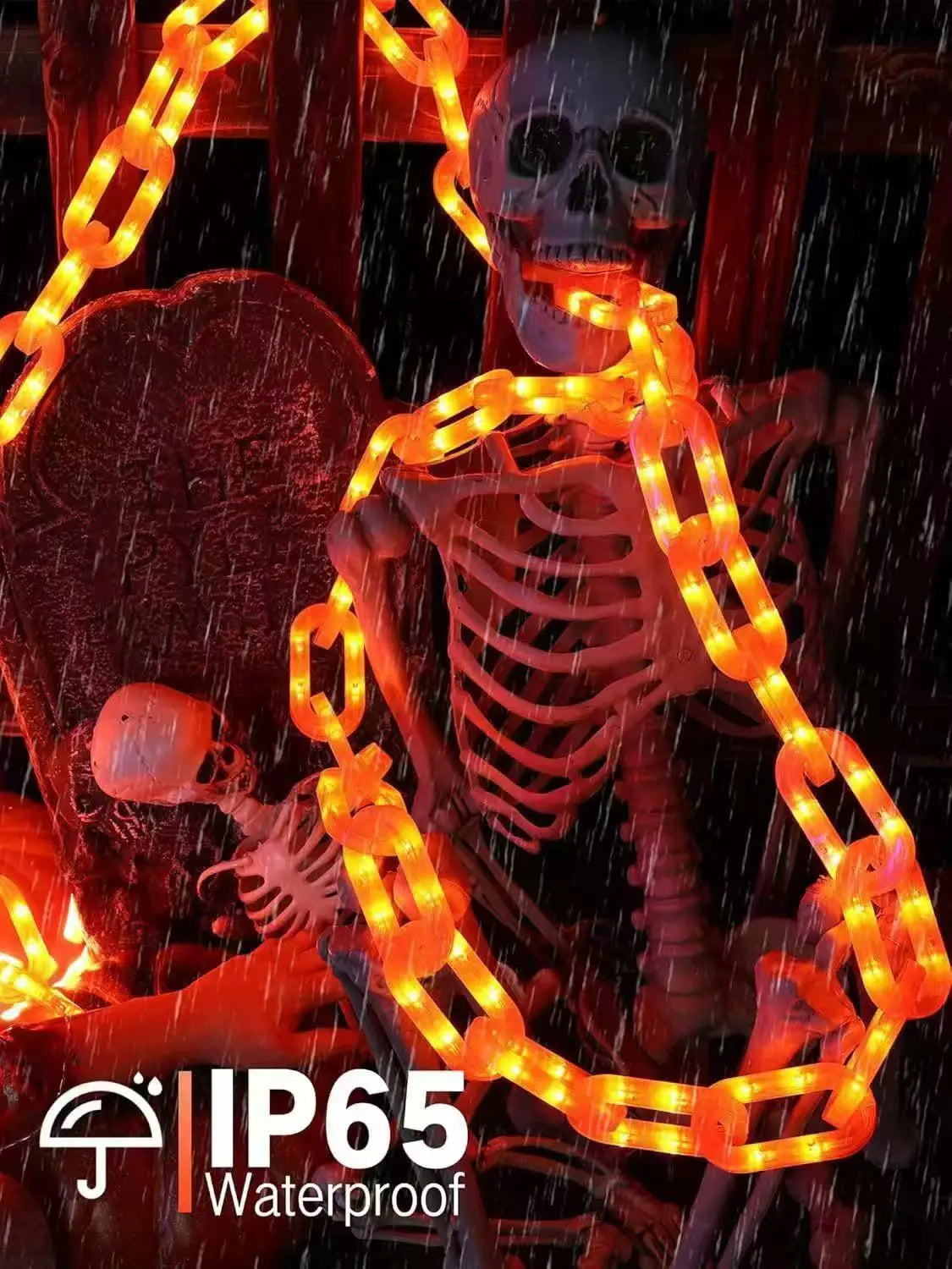 Solar Battery Halloween Chain Lights Waterproof 8 Modes