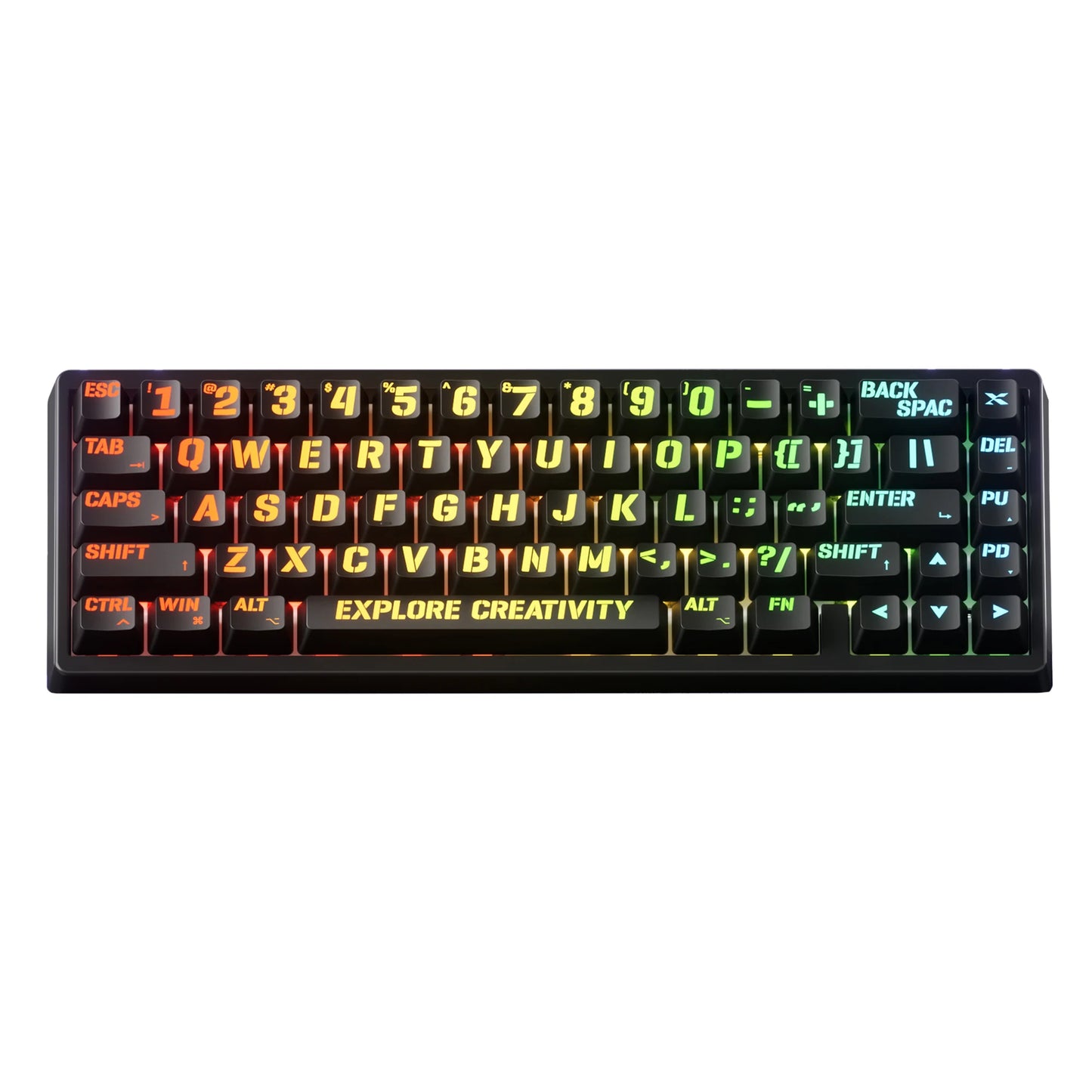 Mechanisch Toetsenbord M67 67 Toetsen Pakking Hot Swappable RGB