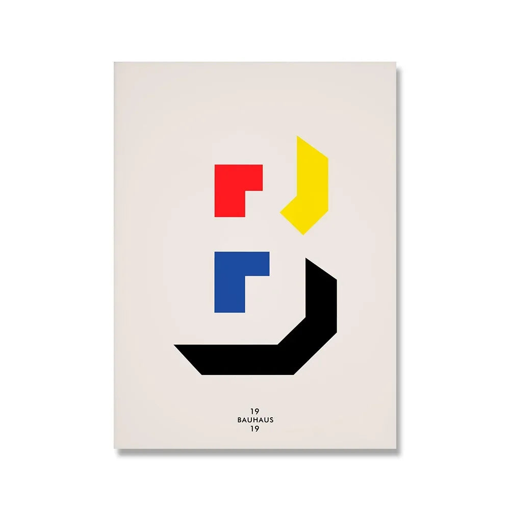 Impression sur toile murale Bauhaus avec citation rose moderne nordique