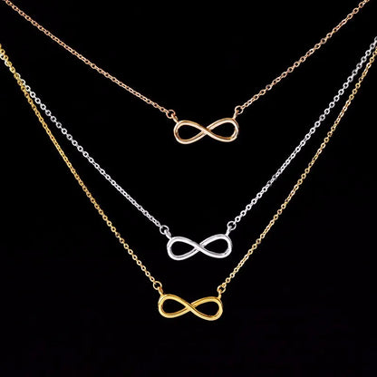 Infinity Pendant Choker Necklace – Stainless Steel Mom Gift for Mother's Day Bohemia Charm Infinity Pendants