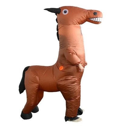 Opblaasbaar paardenkostuum voor Halloween, carnavalsfeest en verkleedpartijen, mascottekostuum voor volwassenen 2026