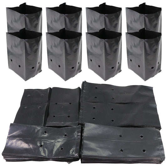 Breathable PE Seedling Nursery Bags - 100/200PCS Garden Tools for Vegetable Planting