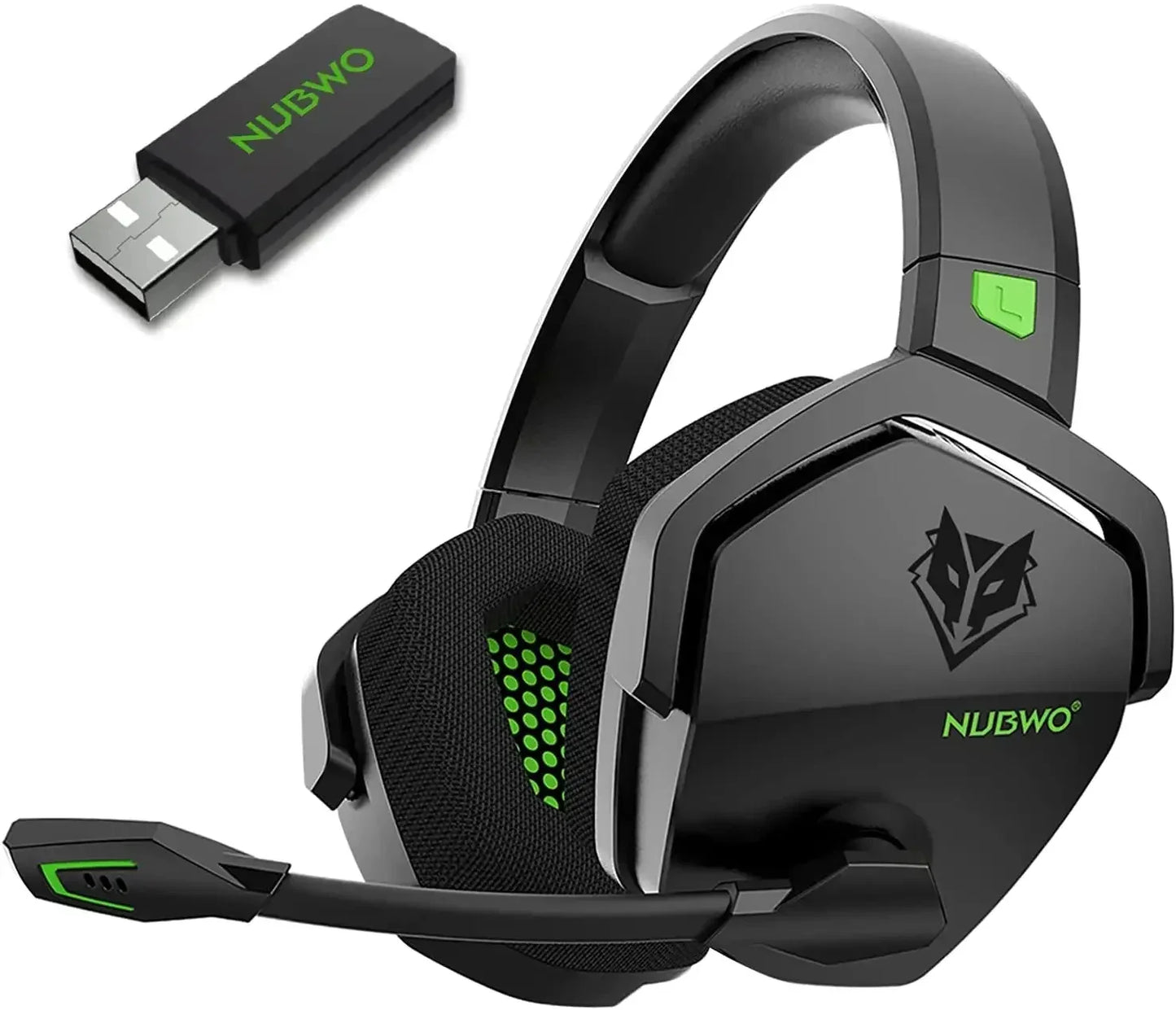 Wireless Gaming Headset With Mic Active Noise Cancellation
