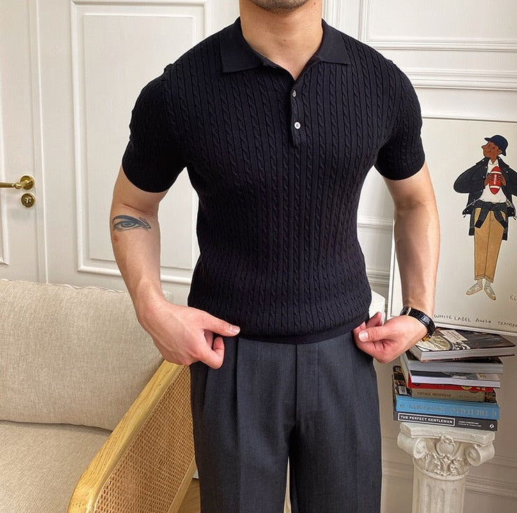 Premium Men's Polo Shirt, Short Sleeve, Cotton Blend, Timeless Design, Classic Fit for Business and Casual Wear-5