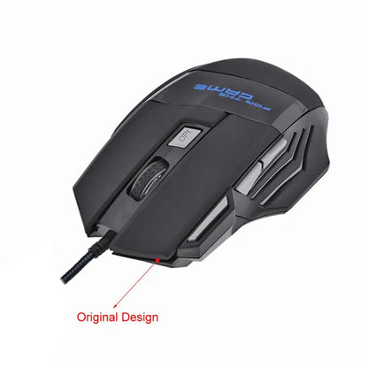 Mouse da gioco cablato USB 7 pulsanti retroilluminato ergonomico comfort