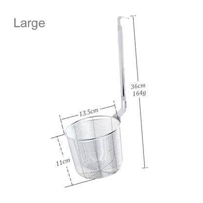 Stainless Steel Frying Basket Mesh Colander – Multi-Use Kitchen Strainer for Noodles and Dumplings, Viral 2026 Trend