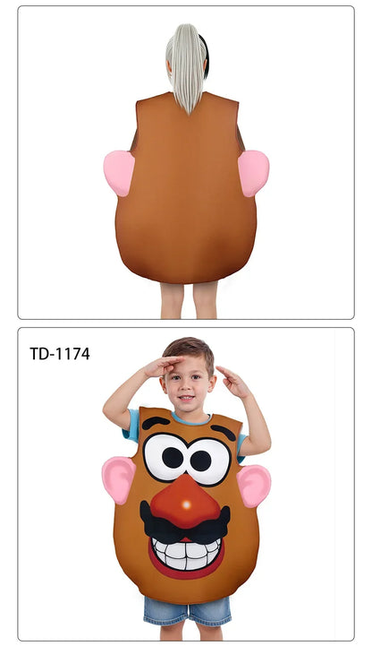 Bijpassende cosplaykostuumset voor koppels als Mr. en Mrs. Potato Head, Halloween-, carnaval- en feestoutfit 2026