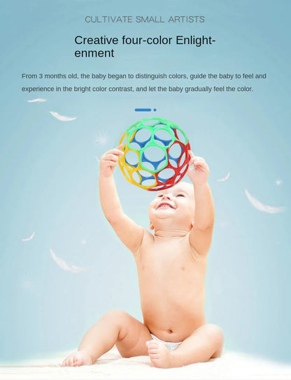 Sonajero mordedor pelota juguetes sensoriales para recién nacidos suaves y seguros